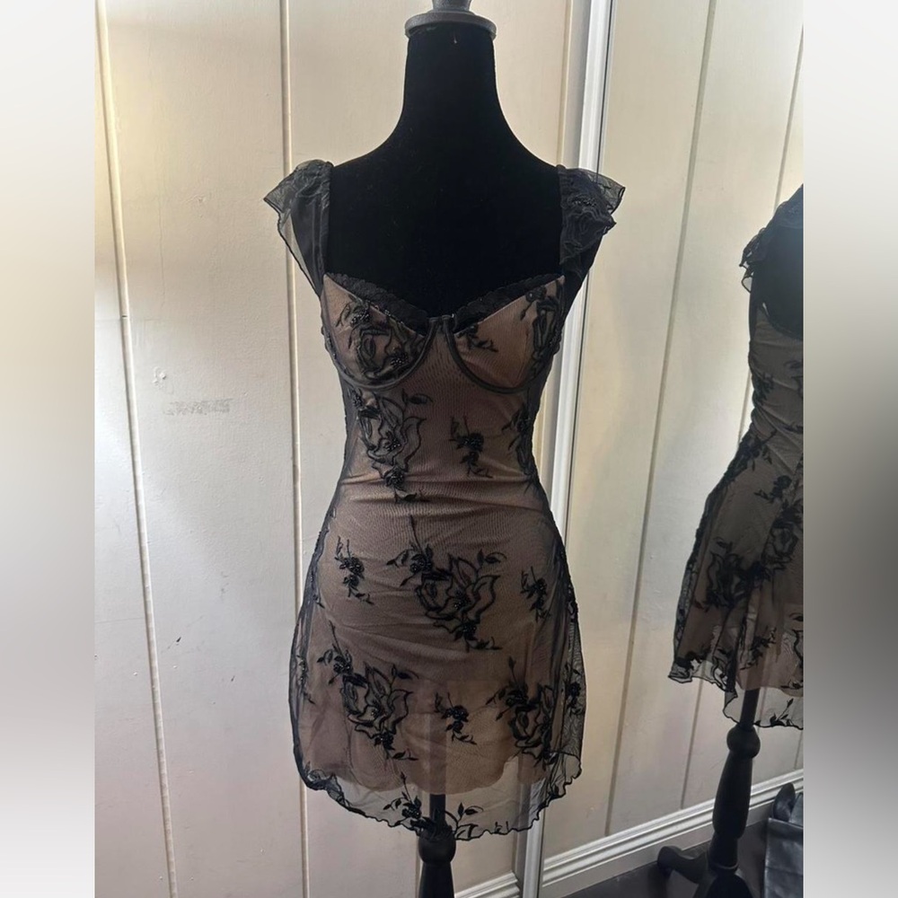 Meshki black Mesh Dress